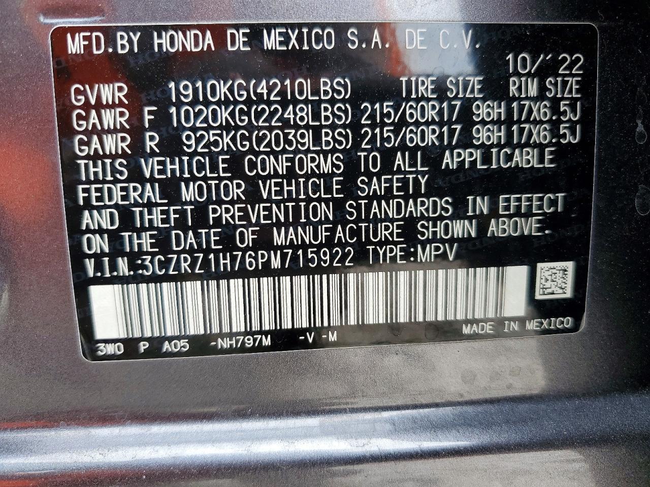 2023 Honda Hr-V Exl - zdjęcie 13