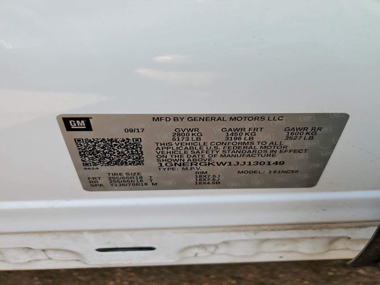 2018 Chevrolet Traverse - zdjęcie 13