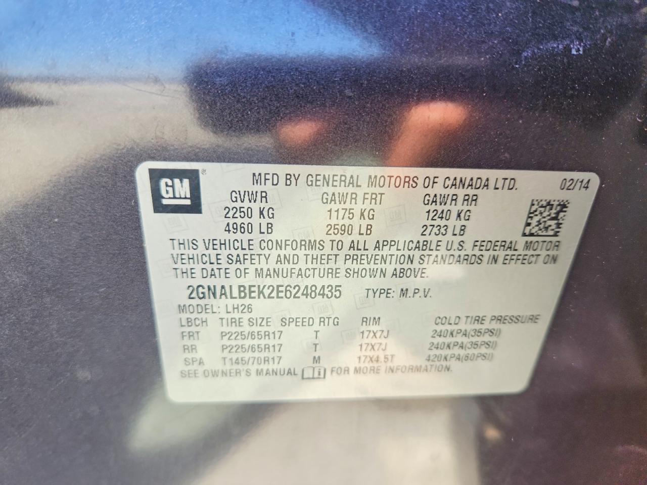 2014 Chevrolet Equinox Lt - zdjęcie 12