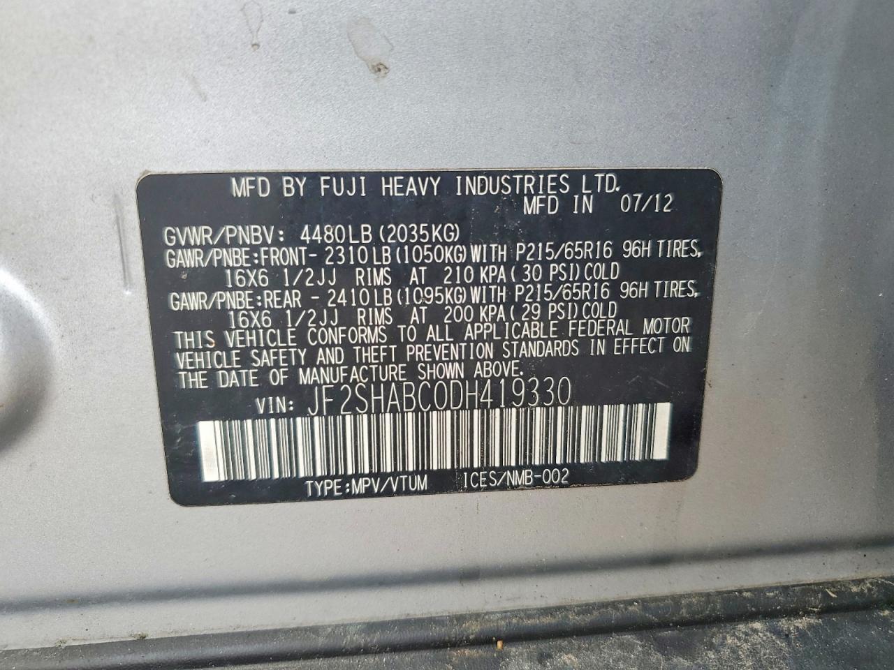 2013 Subaru Forester 2.5X - zdjęcie 13