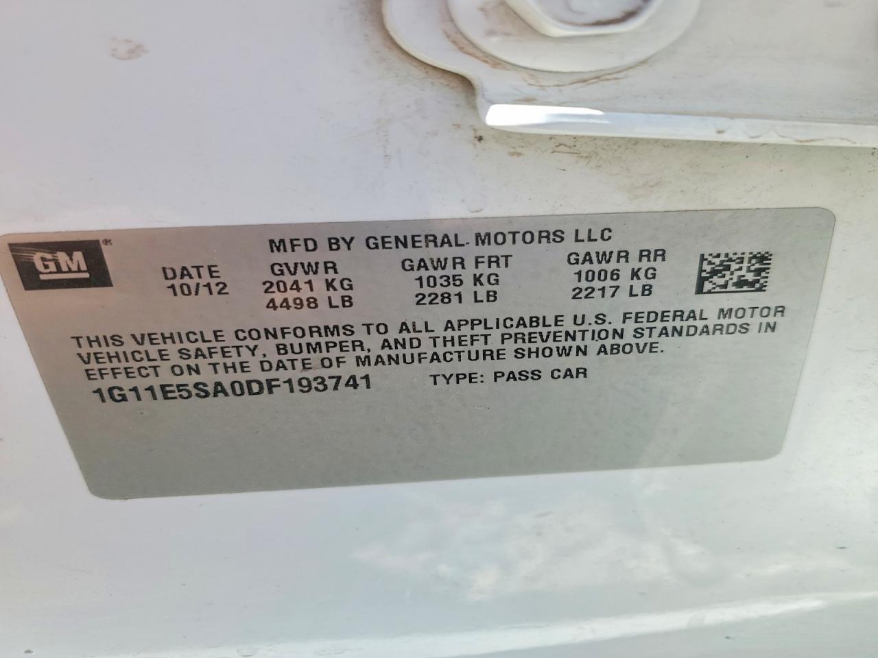 2013 Chevrolet Malibu - zdjęcie 12
