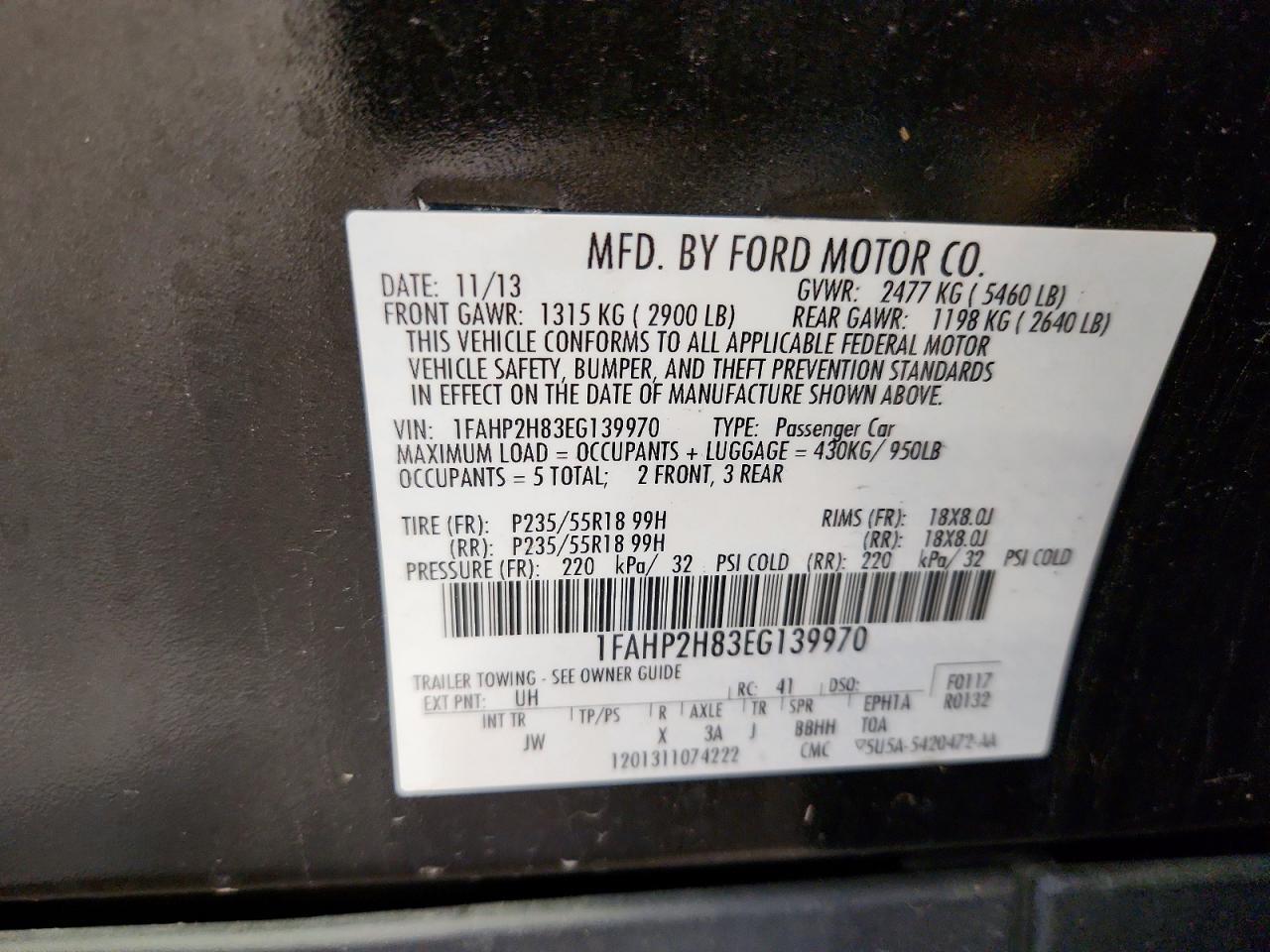 2014 Ford Taurus Sel - zdjęcie 12