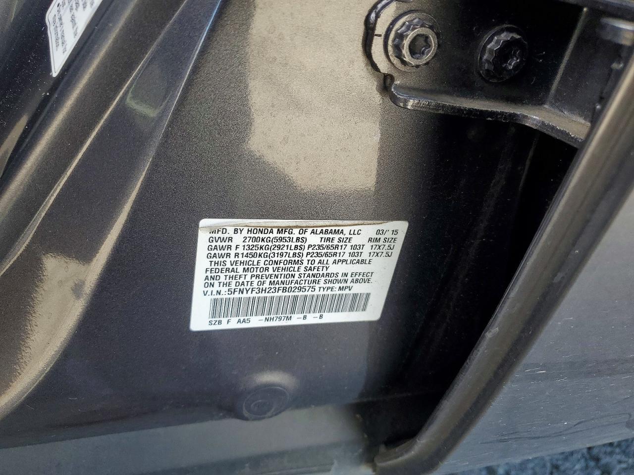 2015 Honda Pilot Lx - zdjęcie 12