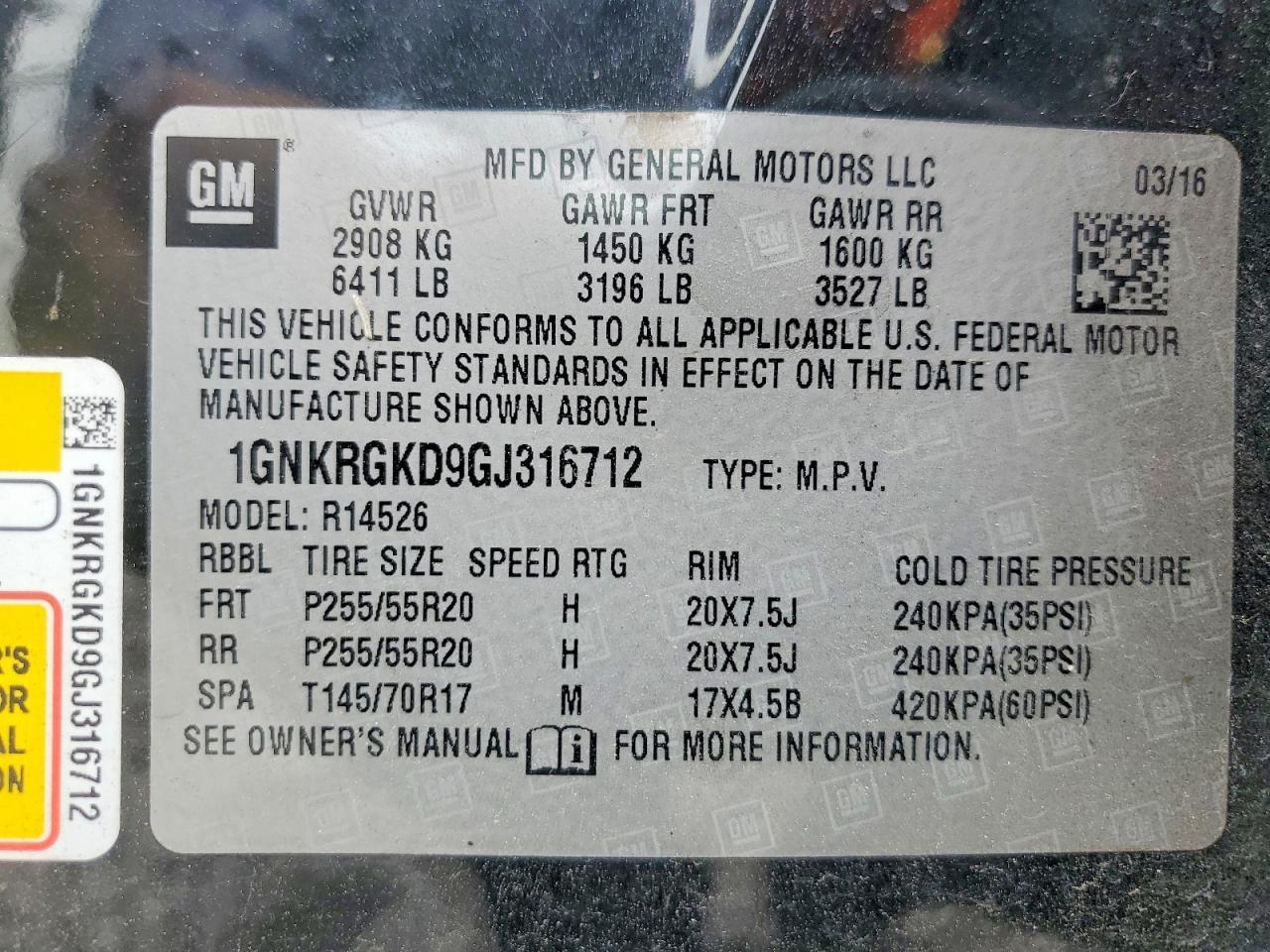 2016 Chevrolet Traverse Lt - zdjęcie 13