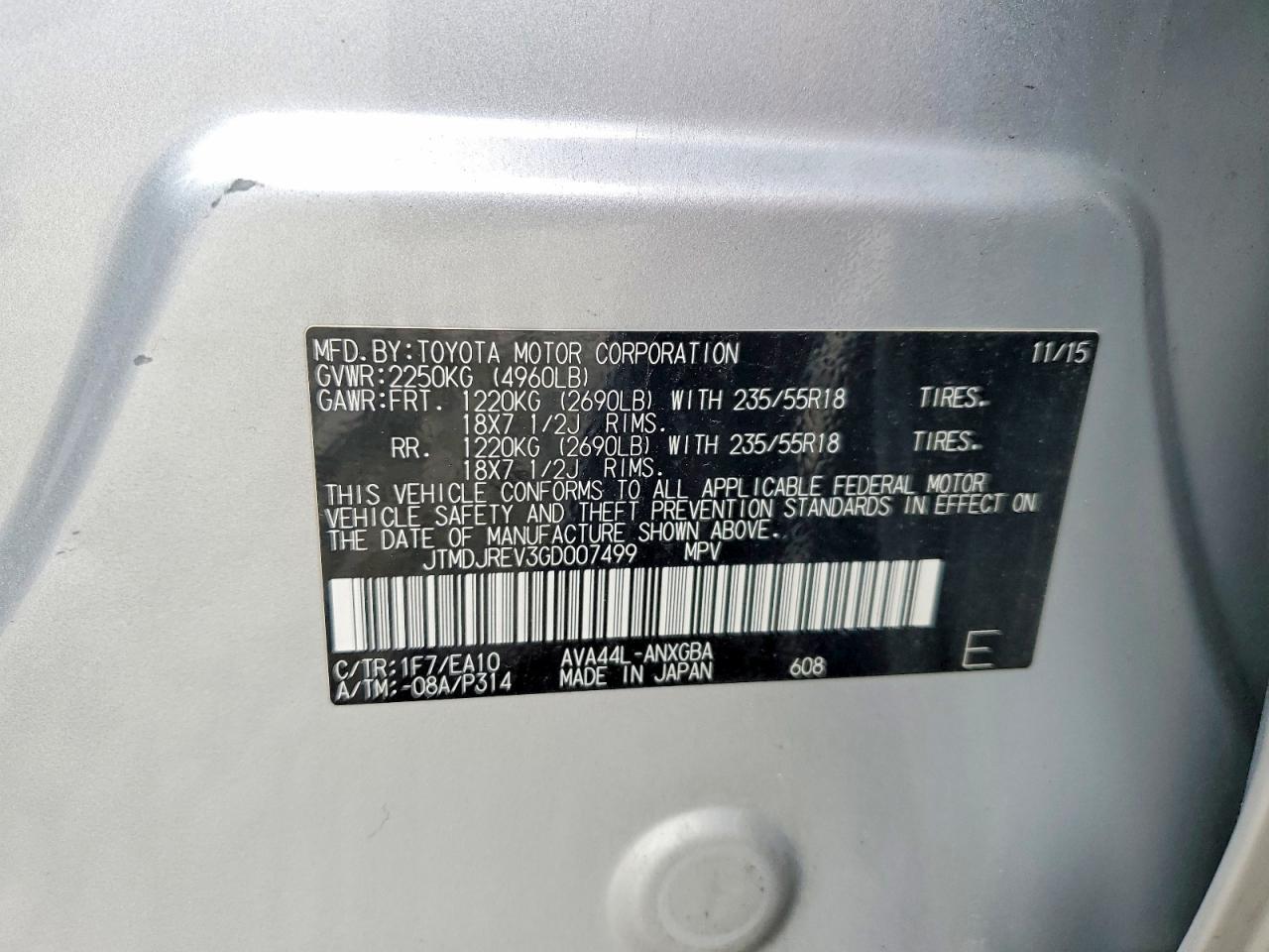 2016 Toyota Rav4 Hv Limited - zdjęcie 13
