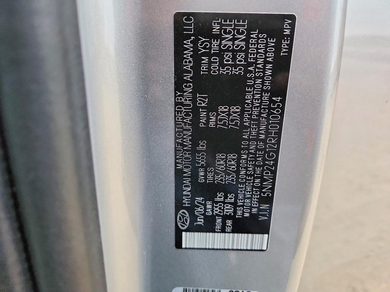 2024 Hyundai Santa Fe Sel - zdjęcie 13