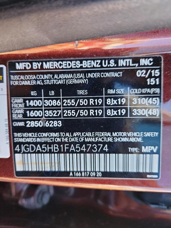 2015 Mercedes-Benz Ml 350 4Matic - zdjęcie 13