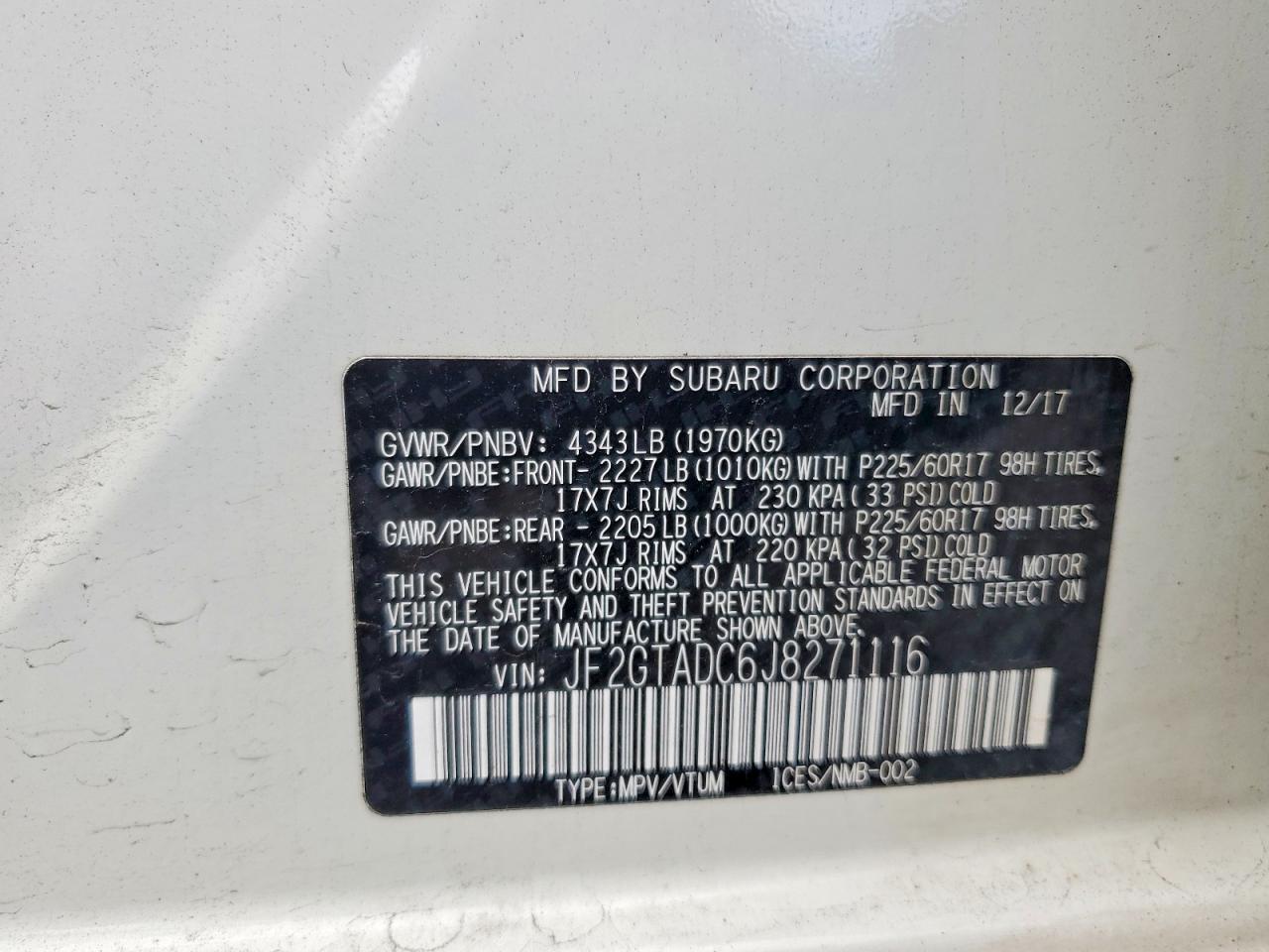 2018 Subaru Crosstrek Premium - zdjęcie 13