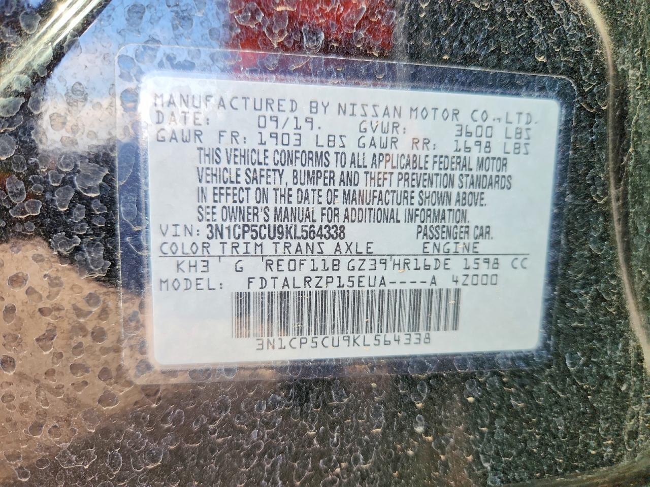 2019 Nissan Kicks S - zdjęcie 12