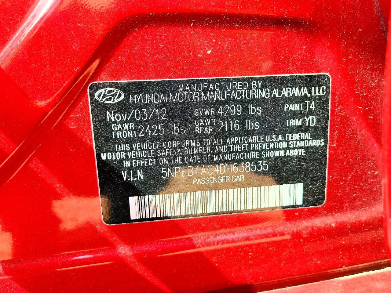 2013 Hyundai Sonata Gls - zdjęcie 12