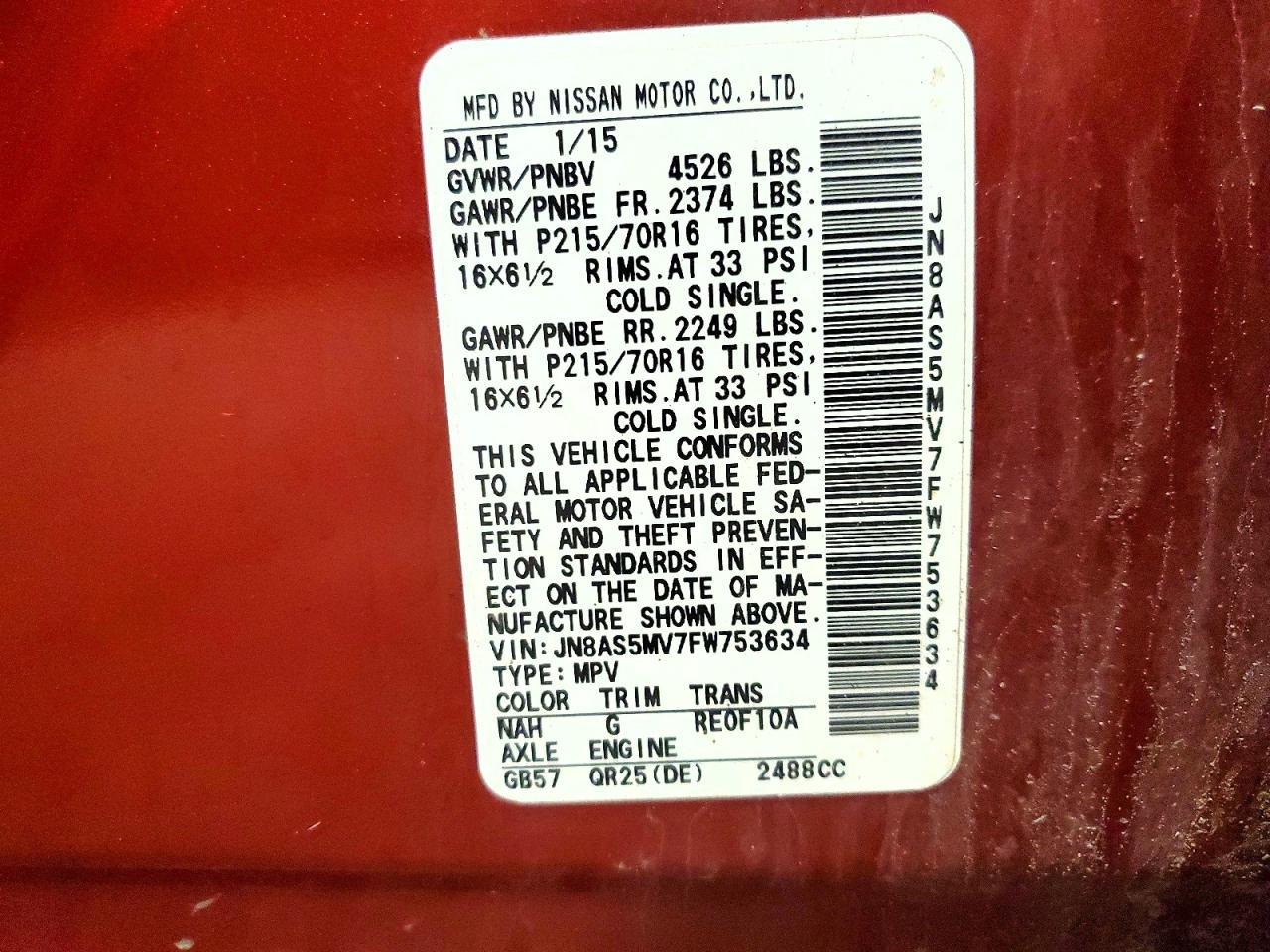 2015 Nissan Rogue Select S - zdjęcie 13