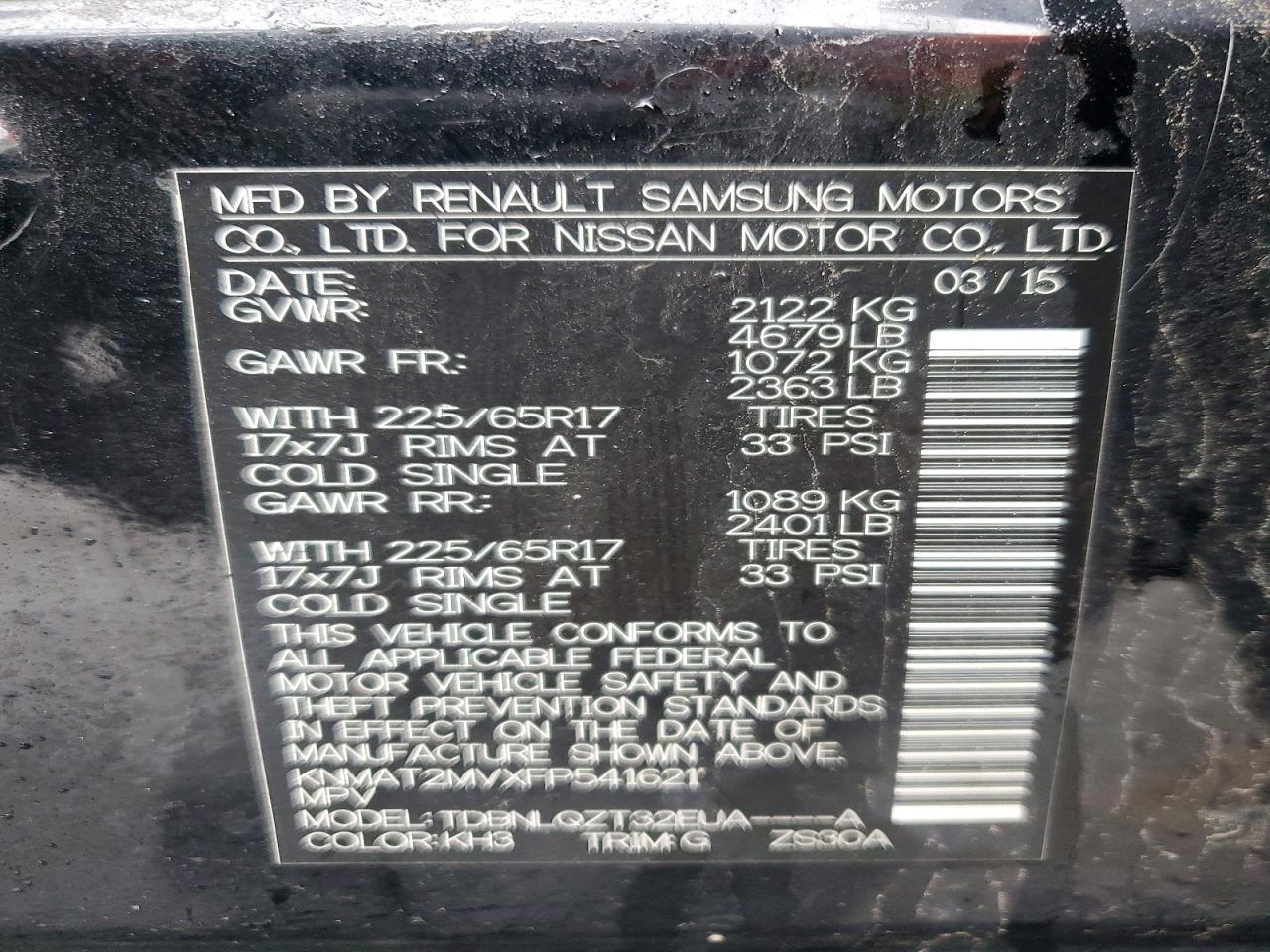 2015 Nissan Rogue Sv - zdjęcie 13