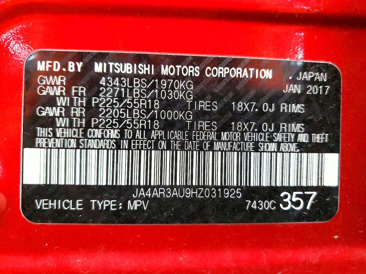 2017 Mitsubishi Outlander Sport Es - zdjęcie 14