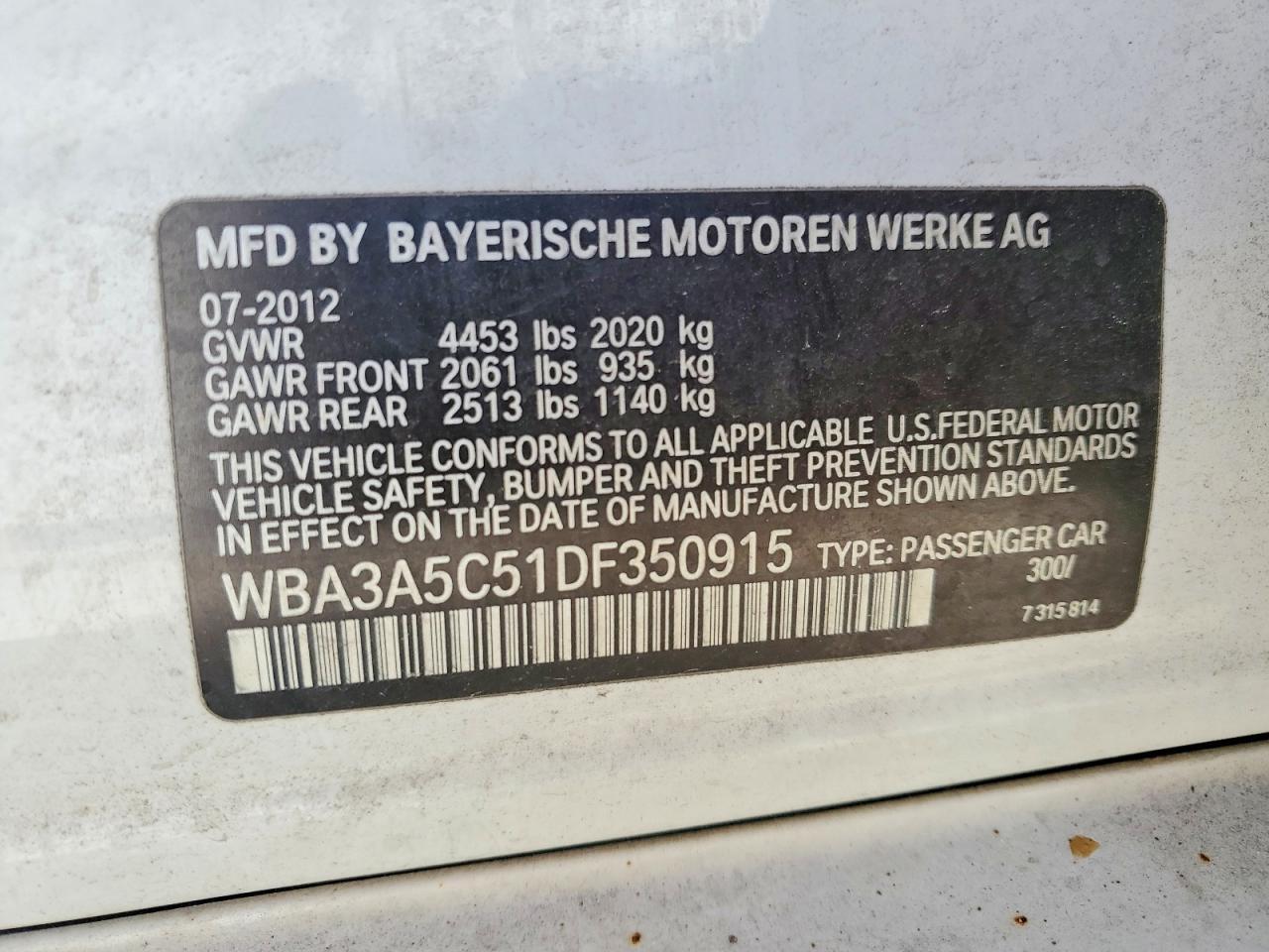 2013 BMW 328 I - zdjęcie 12