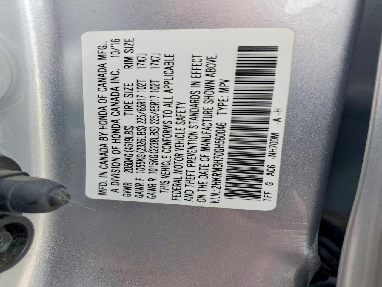 2016 Honda Cr-V Exl - zdjęcie 14