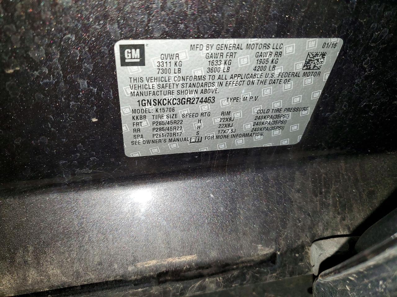 2016 Chevrolet Tahoe K1500 Ltz - zdjęcie 14