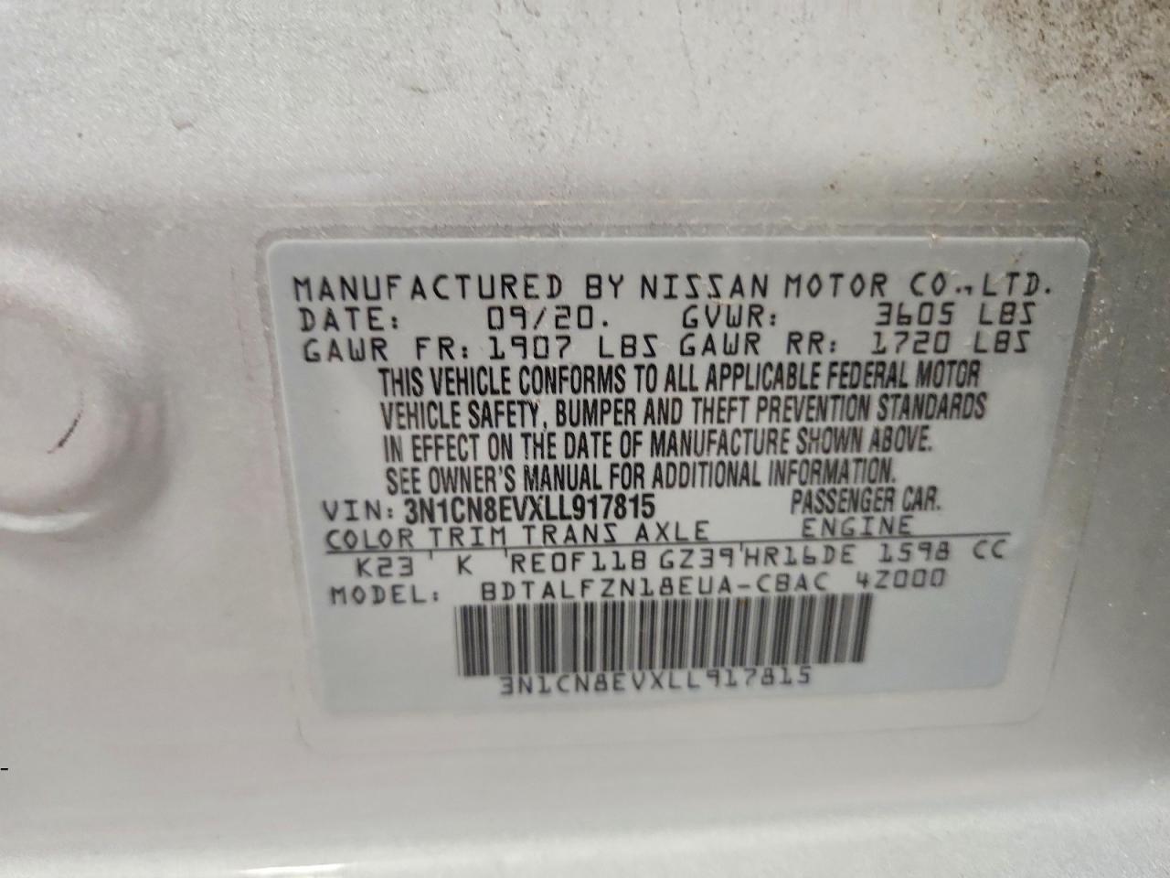 2020 Nissan Versa Sv - zdjęcie 13