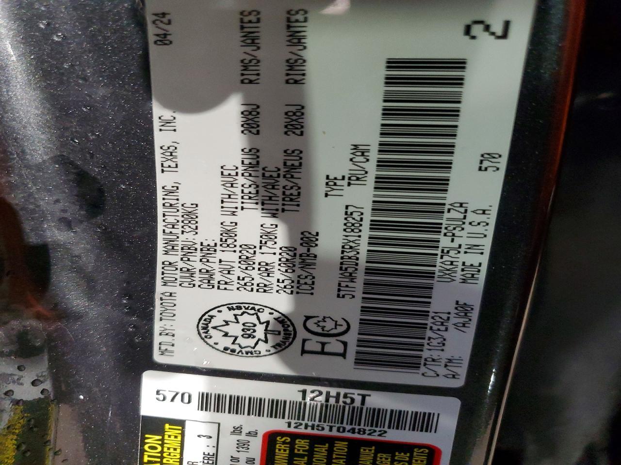 2024 Toyota Tundra Limited - zdjęcie 12