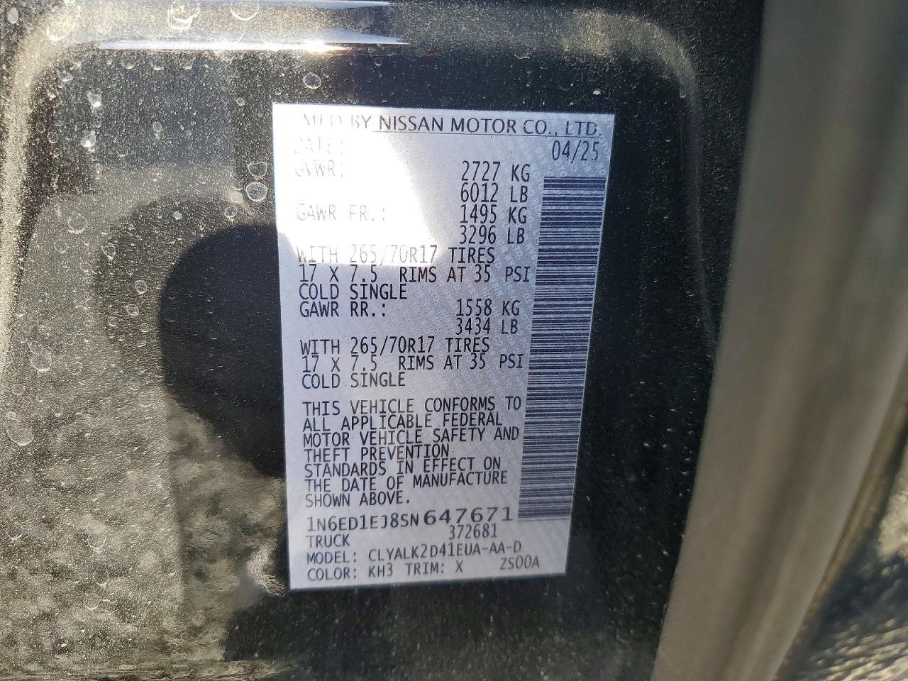 2025 Nissan Frontier Pro-X - zdjęcie 12