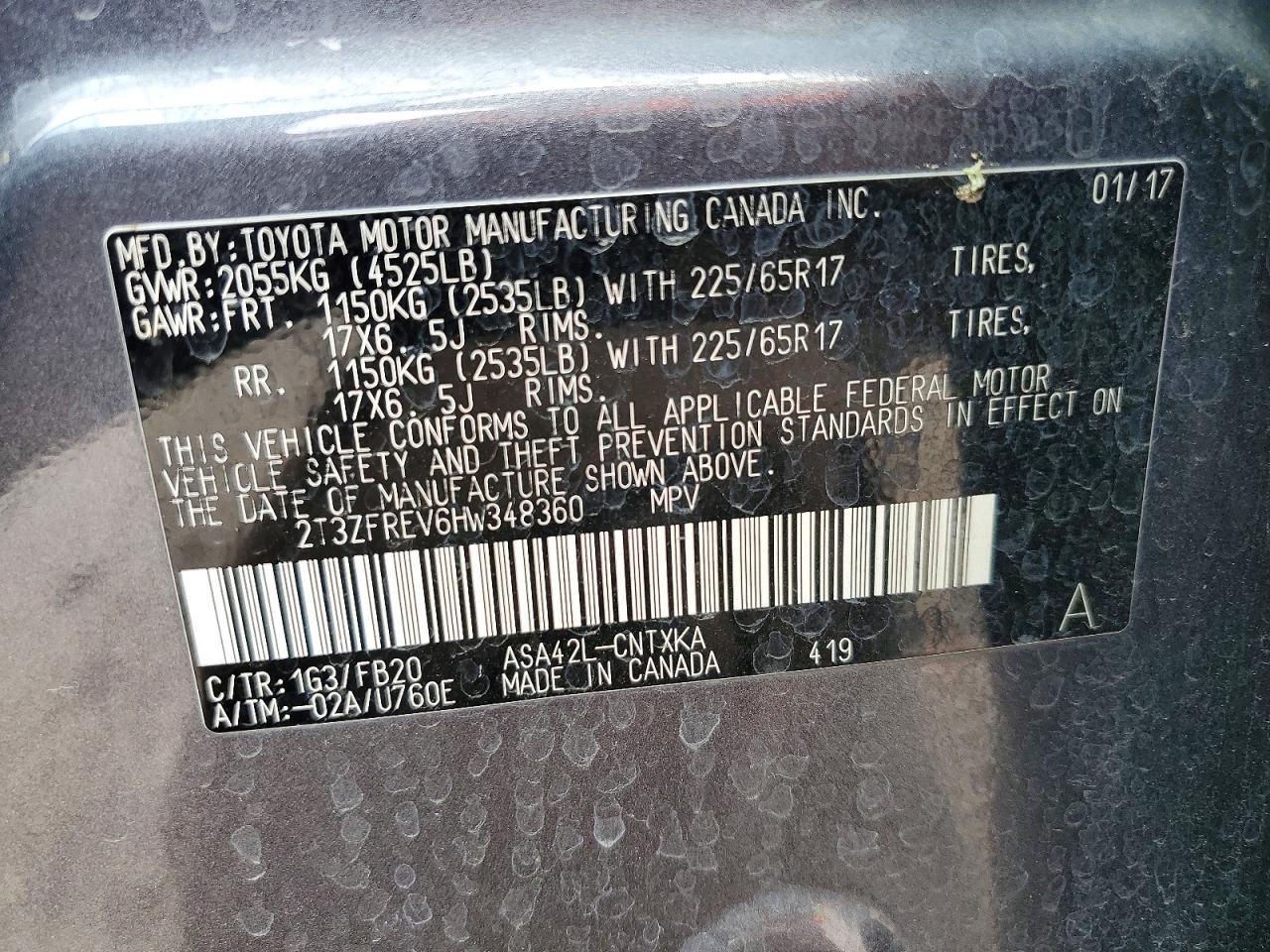 2017 Toyota Rav4 Le - zdjęcie 12