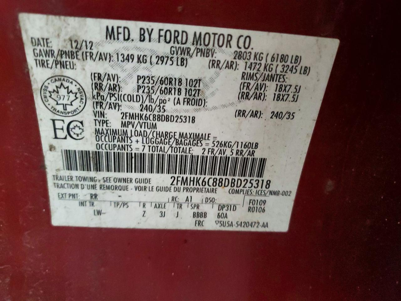 2013 Ford Flex Sel - zdjęcie 13