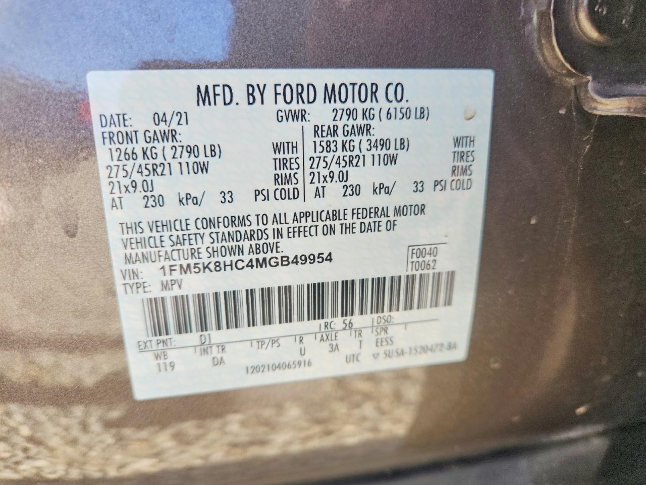 2021 Ford Explorer Platinum - zdjęcie 13