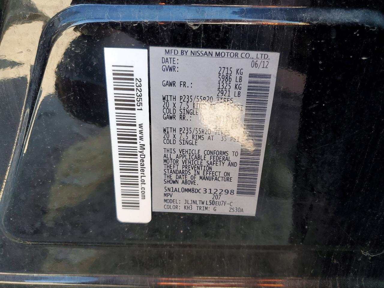 2013 Infiniti Jx35 Base - zdjęcie 12