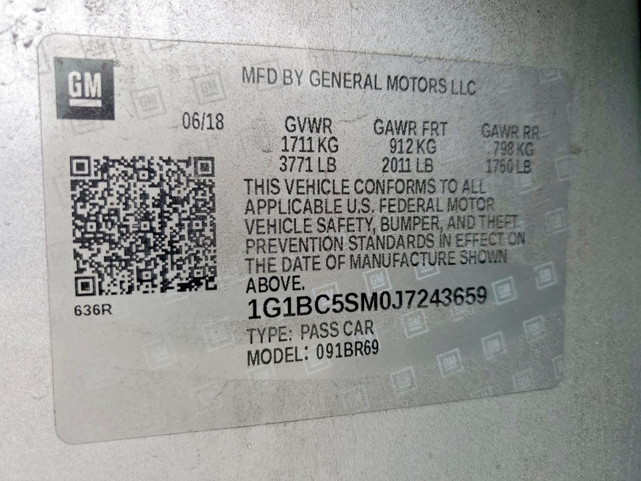 2018 Chevrolet Cruze Ls - zdjęcie 12