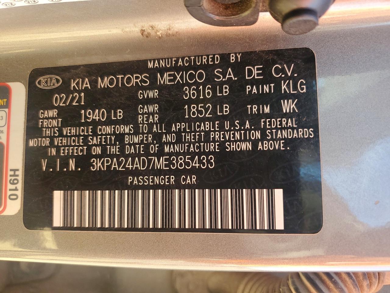 2021 Kia Rio S - zdjęcie 13