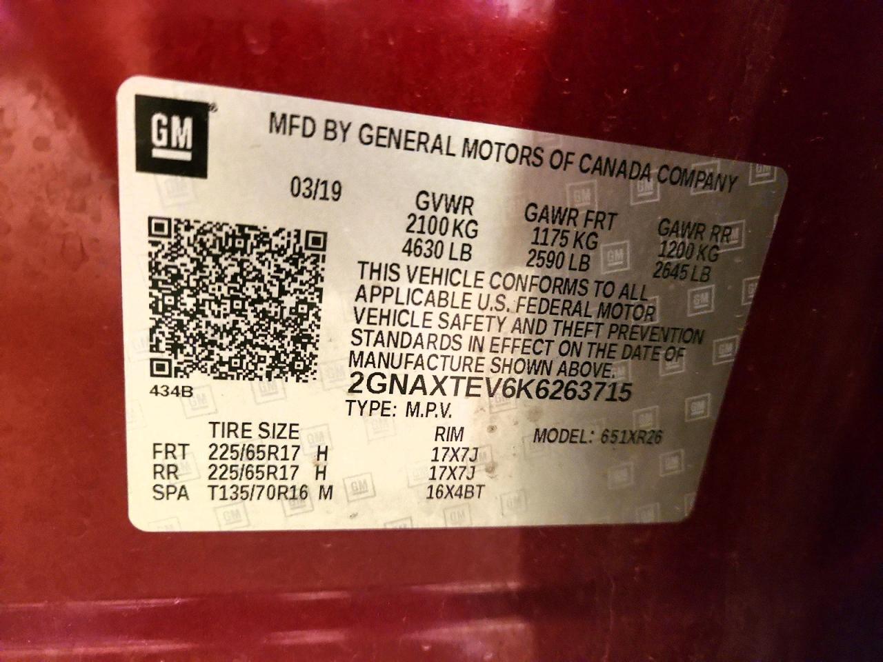 2019 Chevrolet Equinox Lt - zdjęcie 13