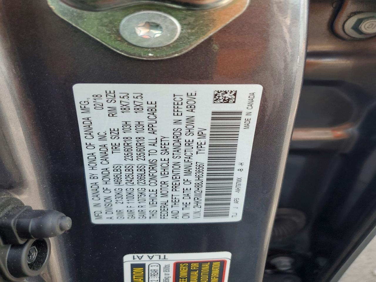 2018 Honda Cr-V Exl - zdjęcie 12