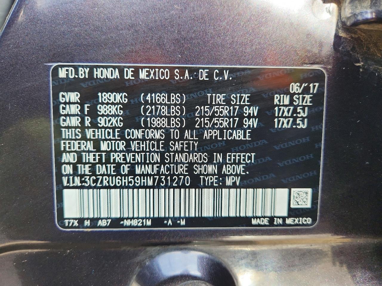 2017 Honda Hr-V Ex - zdjęcie 14
