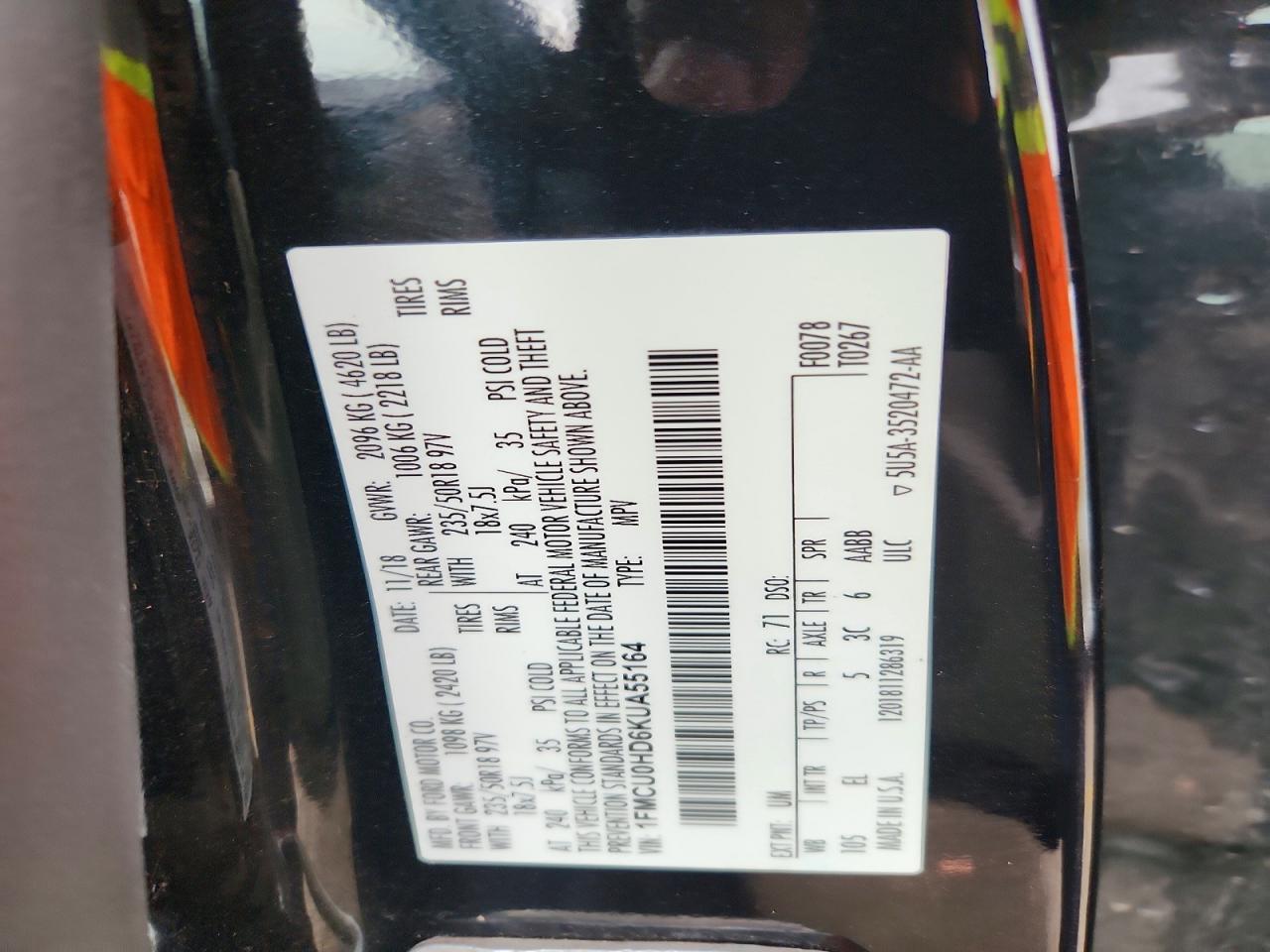 2019 Ford Escape Sel - zdjęcie 12