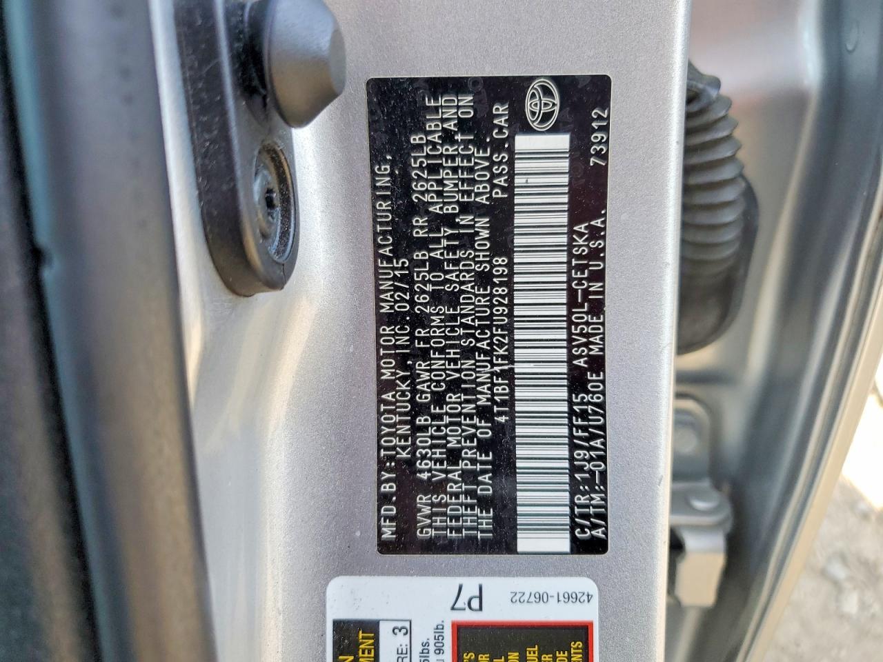 2015 Toyota Camry Se - zdjęcie 12