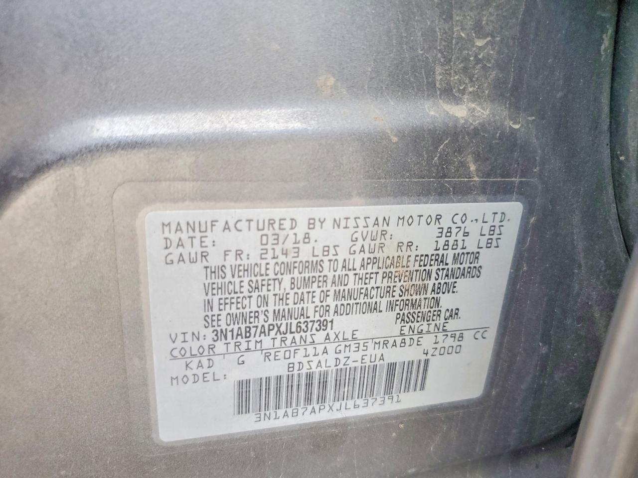2018 Nissan Sentra Sv - zdjęcie 13