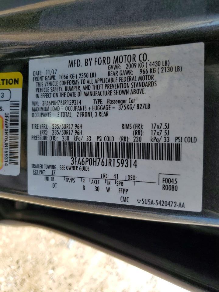 2018 Ford Fusion Se - zdjęcie 12