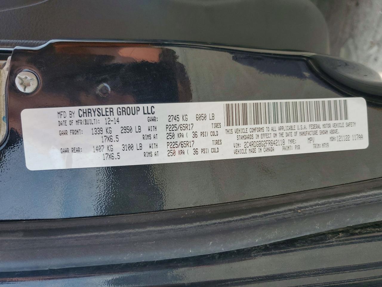 2015 Dodge Grand Caravan Se - zdjęcie 13