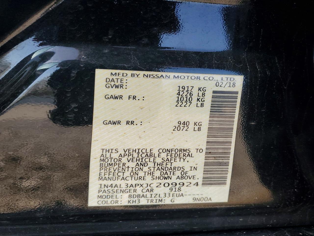 2018 Nissan Altima 2.5 Sv - zdjęcie 12