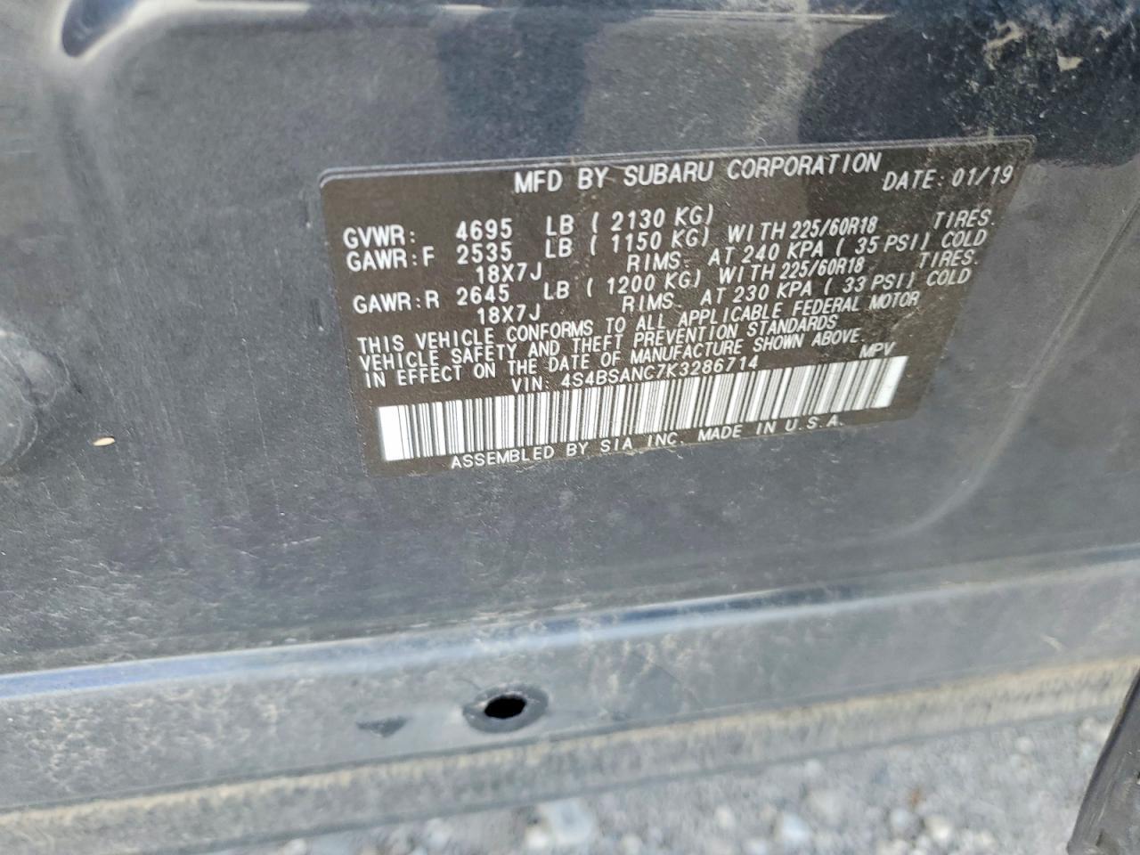 2019 Subaru Outback 2.5I Limited - zdjęcie 14
