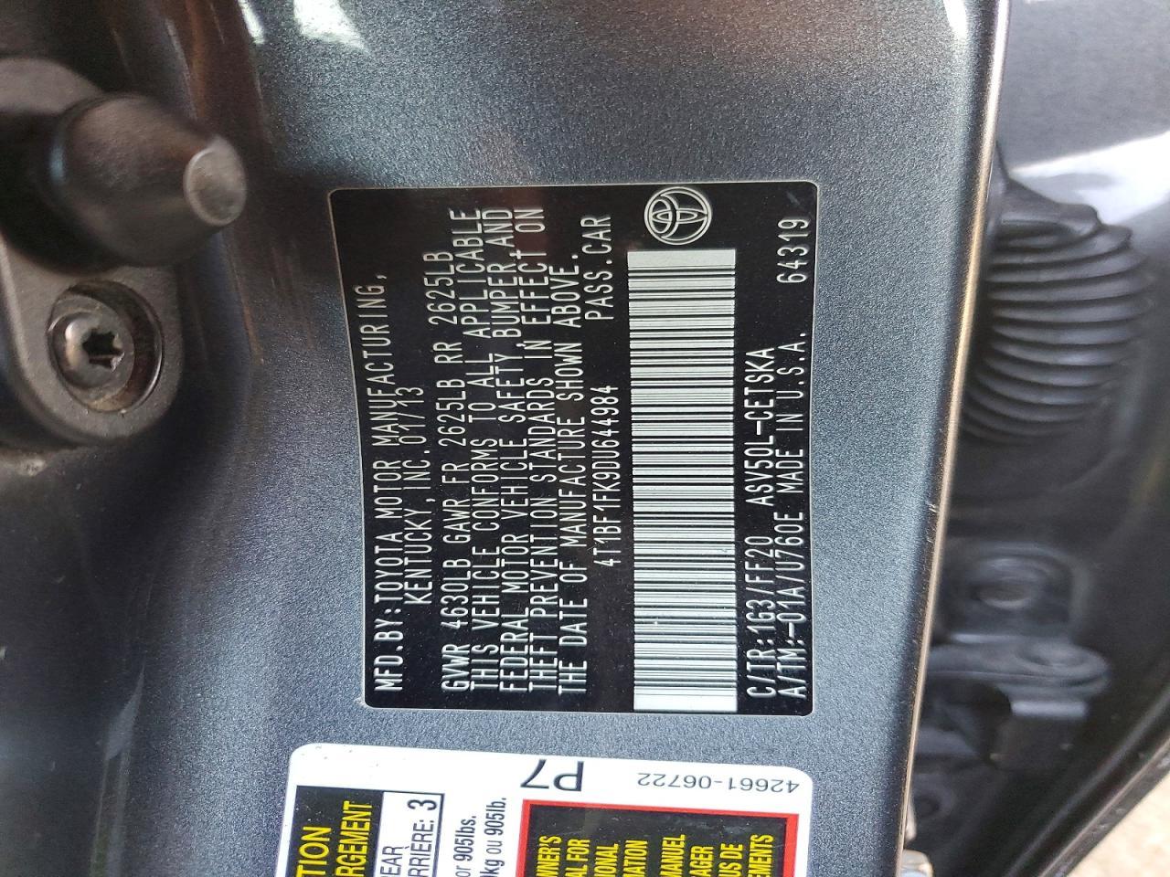 2013 Toyota Camry Se - zdjęcie 12