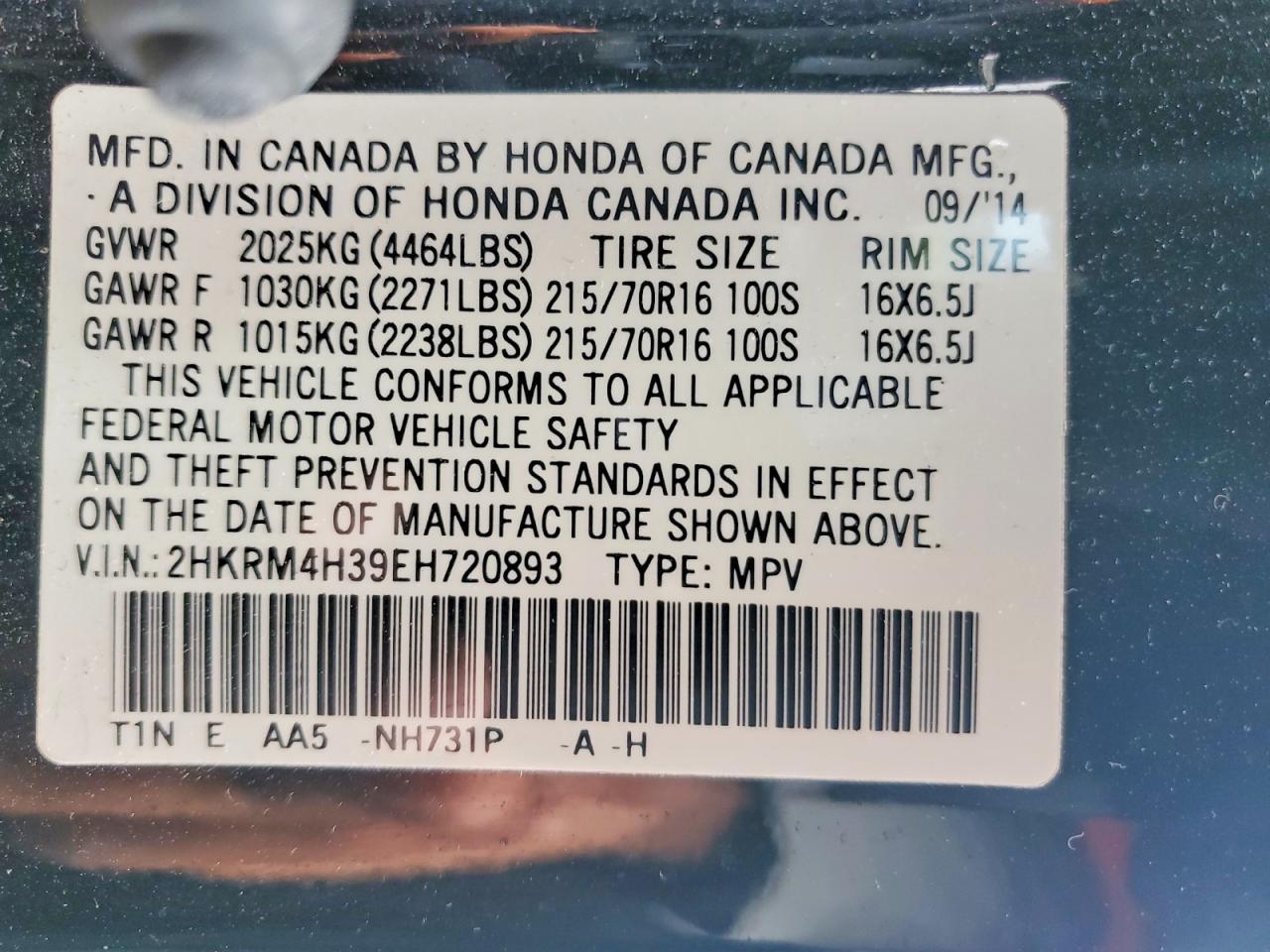 2014 Honda Cr-V Lx - zdjęcie 13