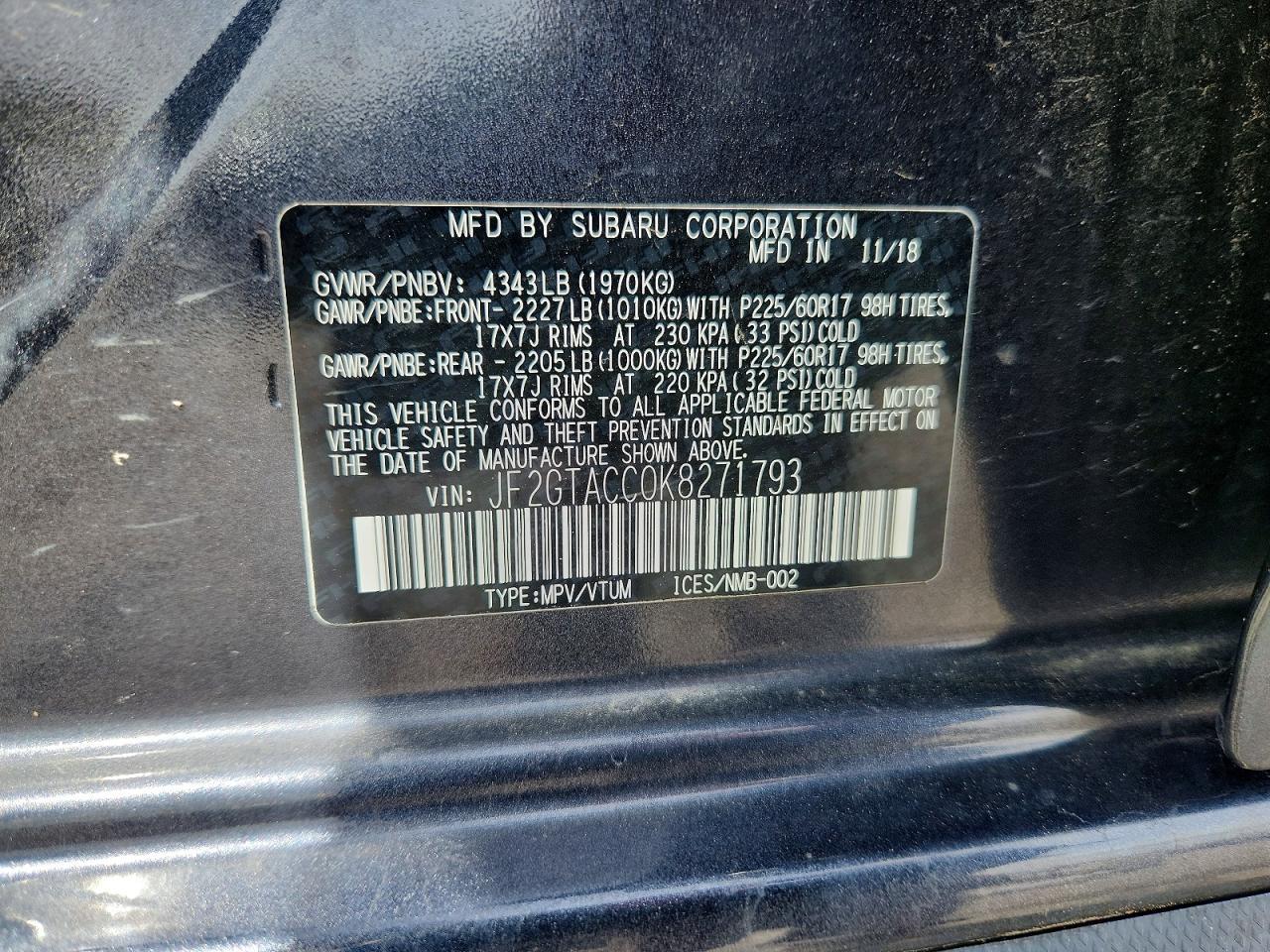 2019 Subaru Crosstrek Premium - zdjęcie 13