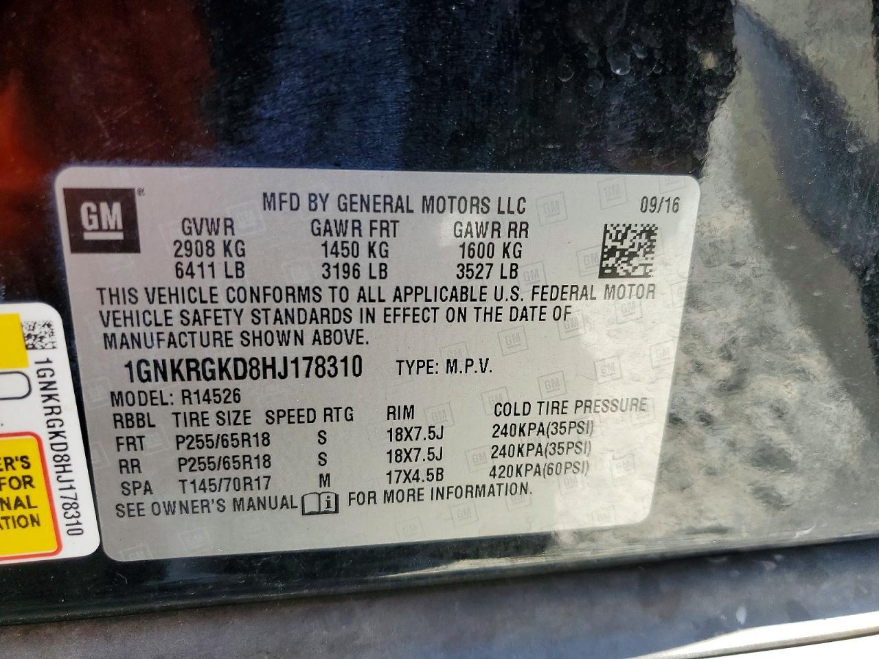 2017 Chevrolet Traverse Lt - zdjęcie 13