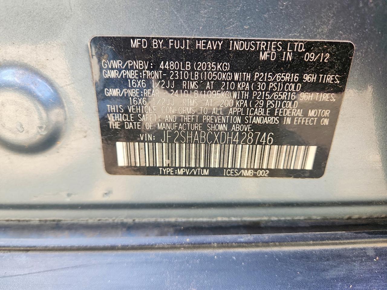 2013 Subaru Forester 2.5X - zdjęcie 13