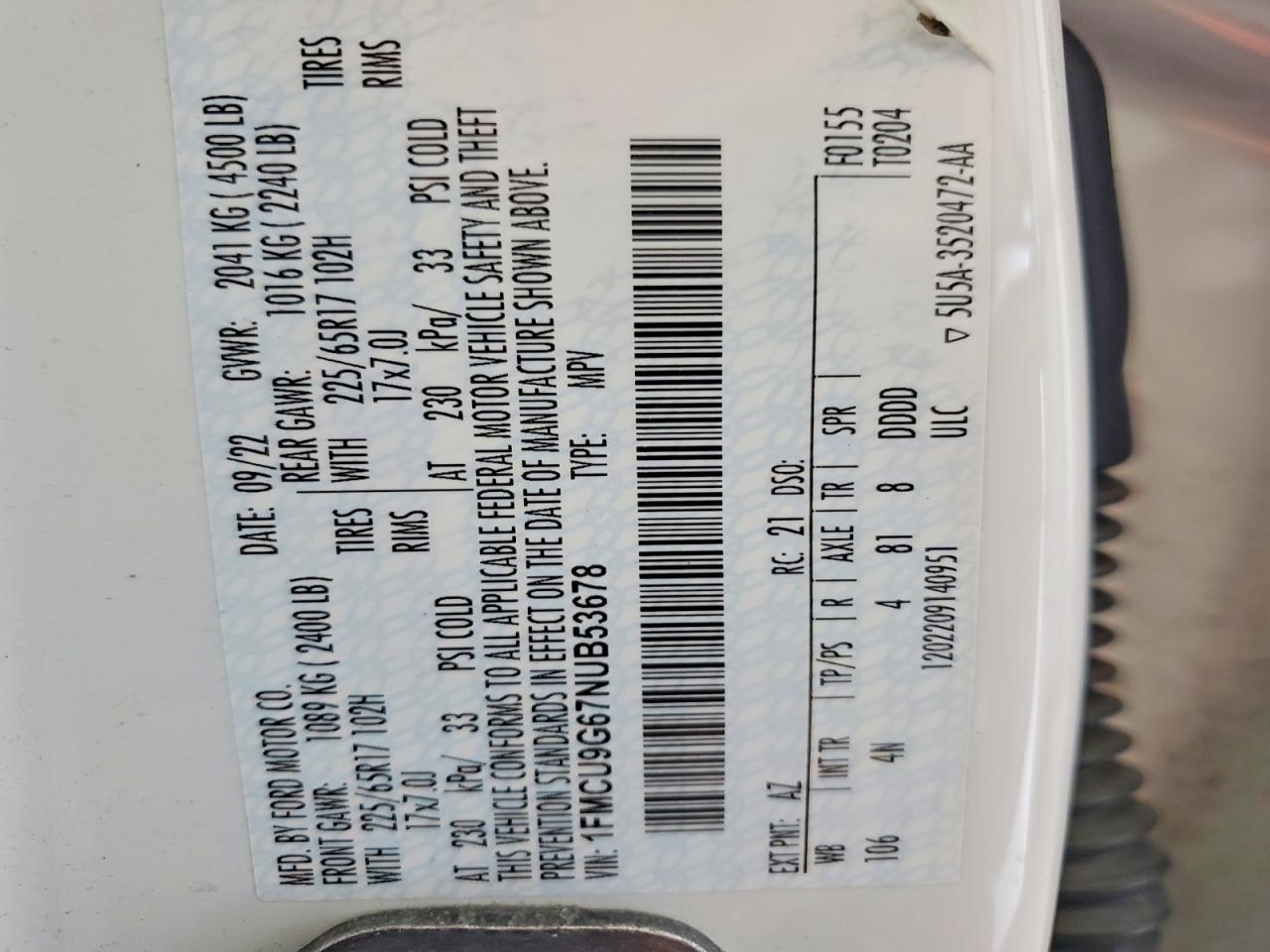 2022 Ford Escape Se - zdjęcie 13