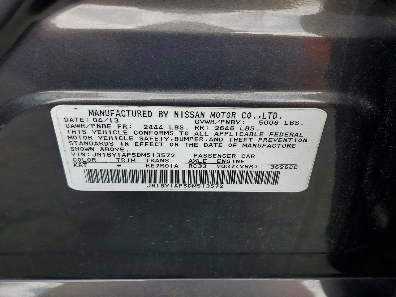 2013 Infiniti M37 - zdjęcie 12
