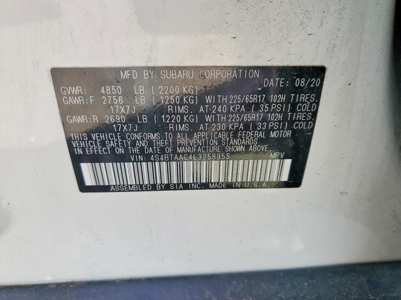 2020 Subaru Outback - zdjęcie 12