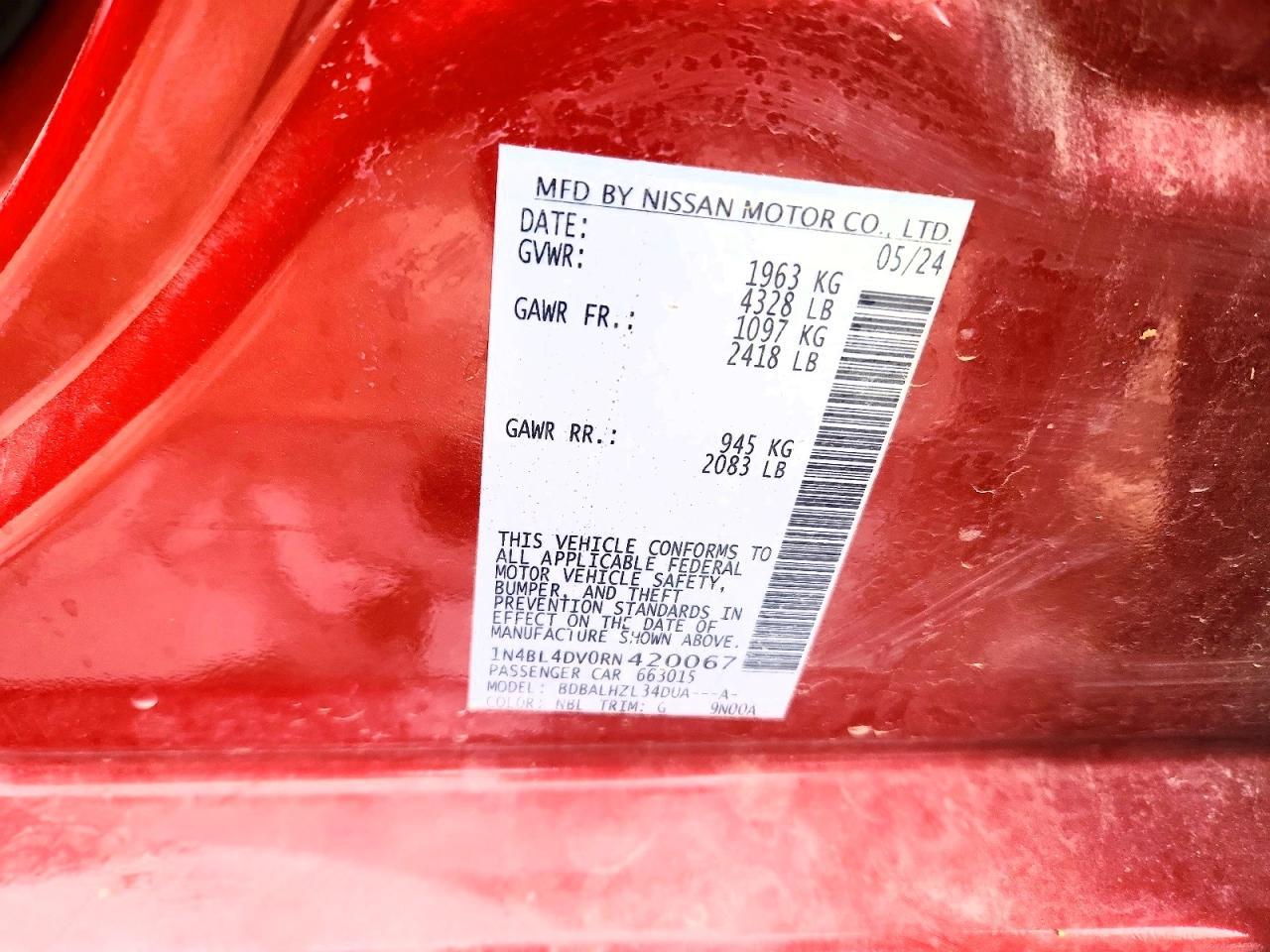 2024 Nissan Altima 2.5 Sv - zdjęcie 12