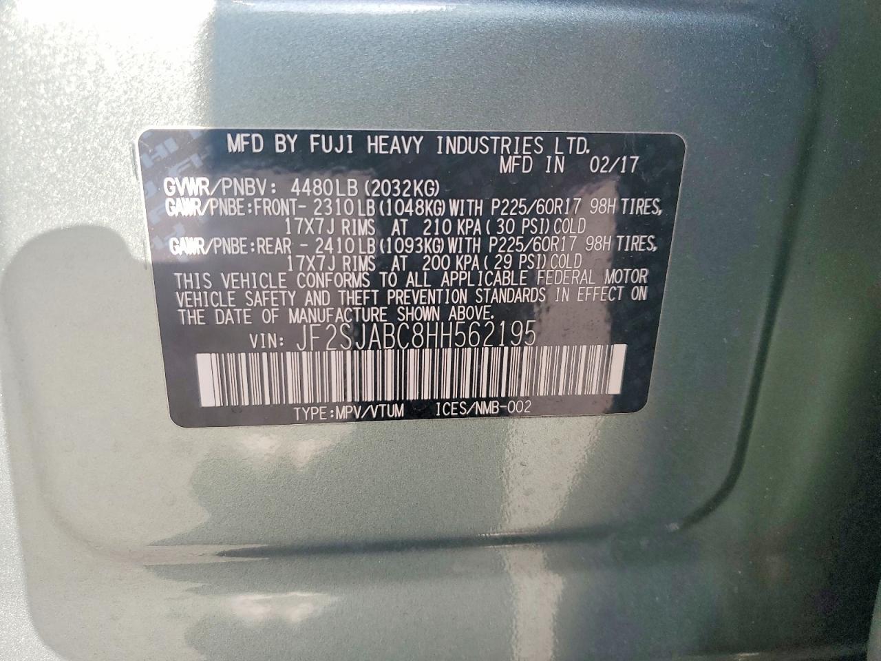 2017 Subaru Forester 2.5I - zdjęcie 13