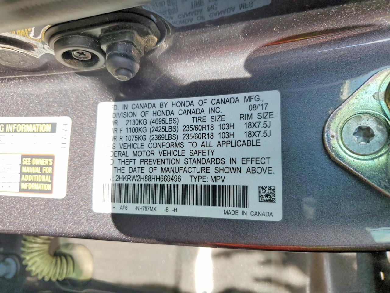 2017 Honda Cr-V Exl - zdjęcie 13